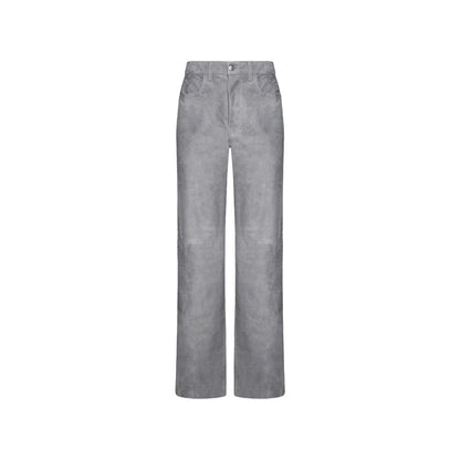Gray Leather Pants