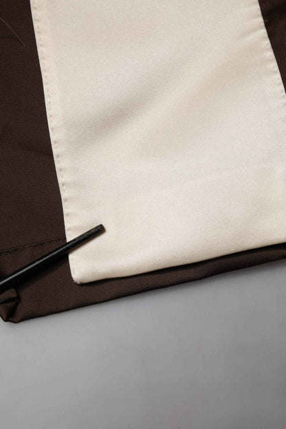 Brown Cream Lounge Belted Bathrobe Jacket