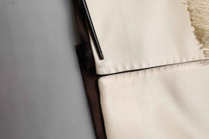 Brown Cream Lounge Belted Bathrobe Jacket