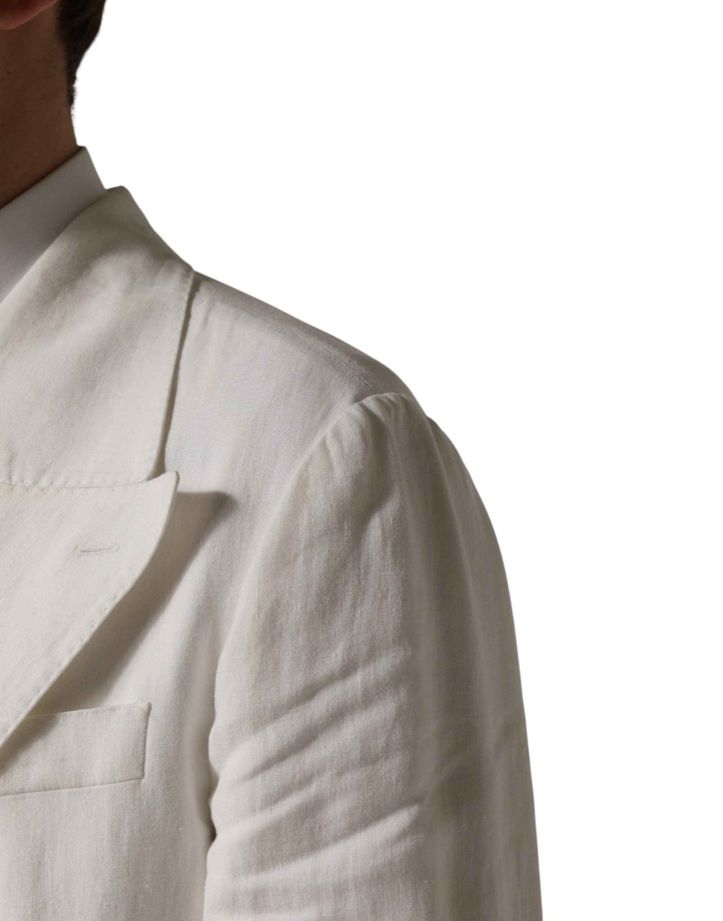 White Double Breasted Men Trench Coat Jacket