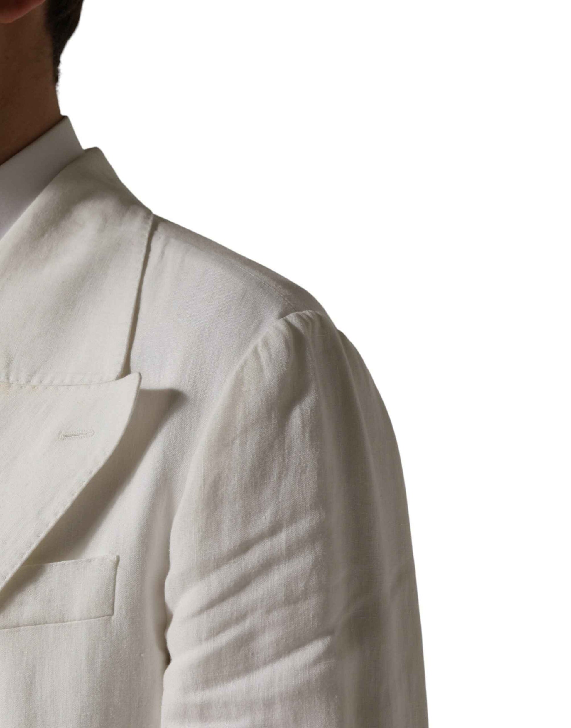 White Double Breasted Men Trench Coat Jacket