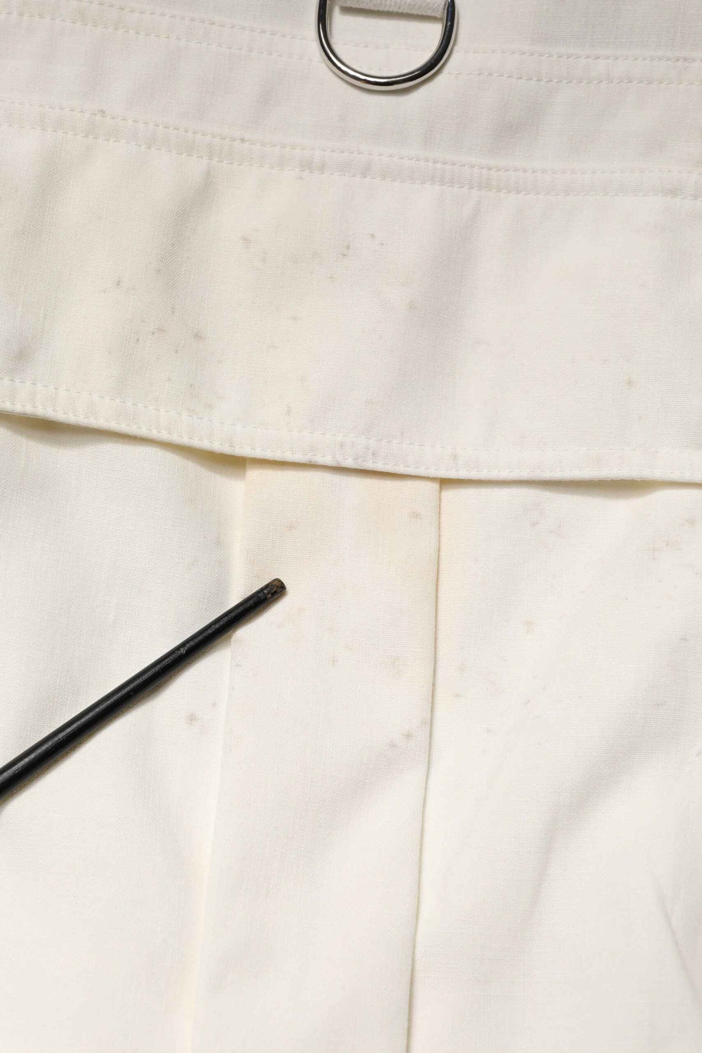 White Cotton Cargo Men Vest Coat Jacket