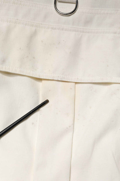 White Cotton Cargo Men Vest Coat Jacket