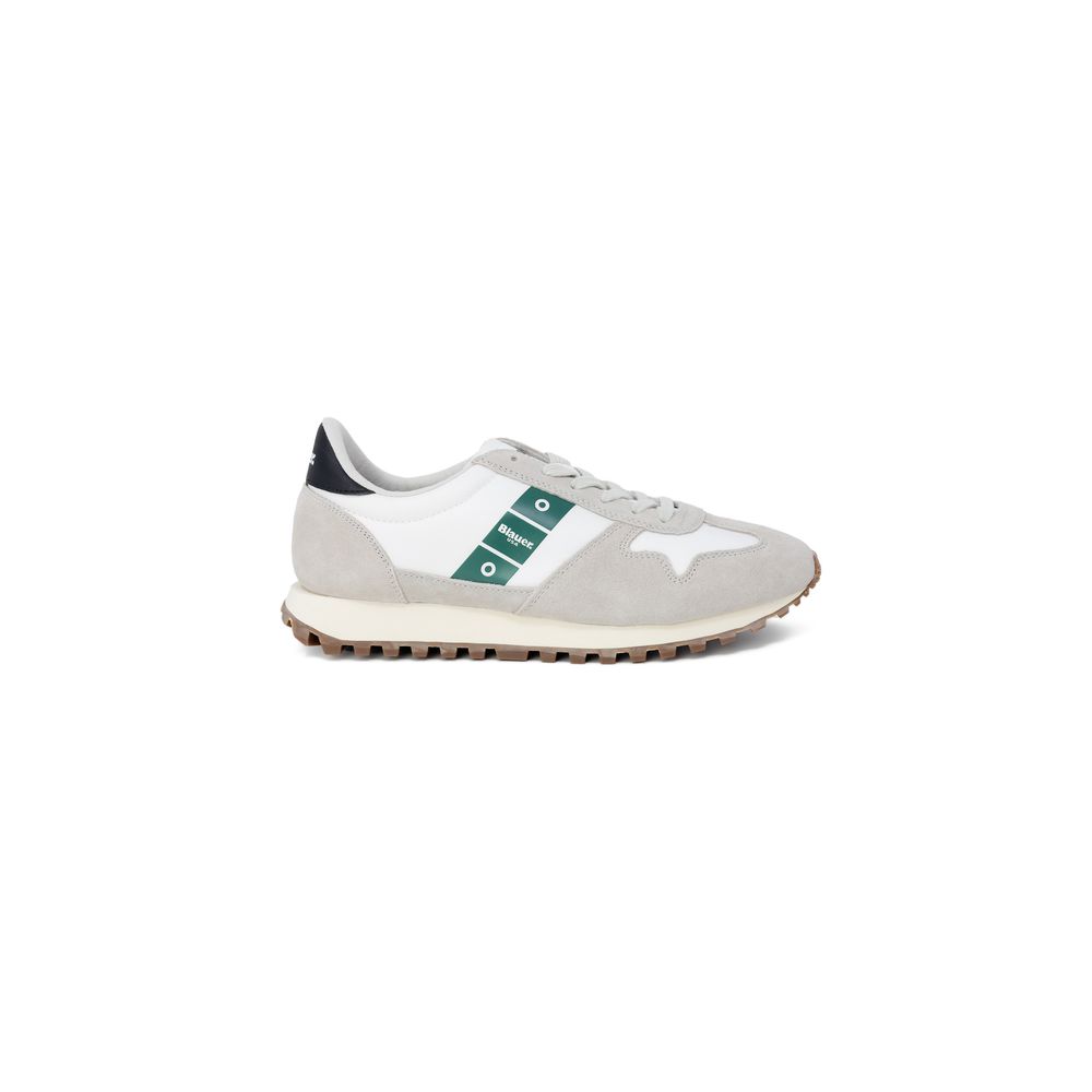 Gray Leather Athletic Sneakers