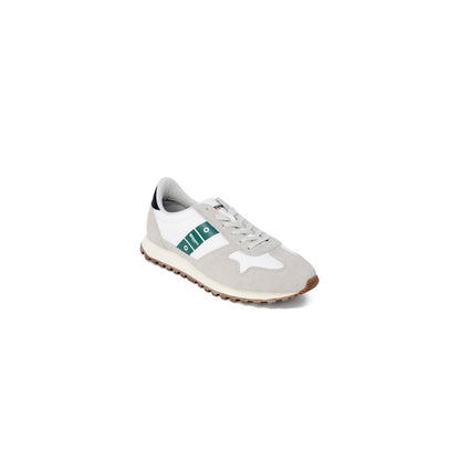 Gray Leather Athletic Sneakers