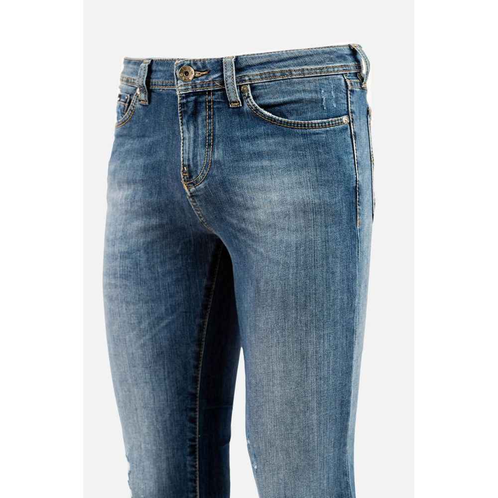 Blue Cotton Slim Fit Jeans