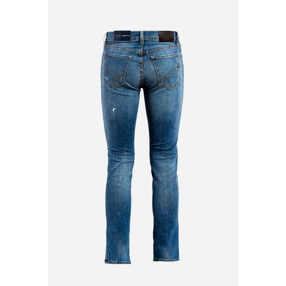 Blue Cotton Slim Fit Jeans