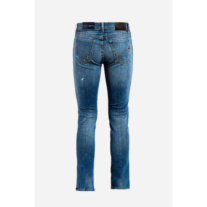 Blue Cotton Slim Fit Jeans