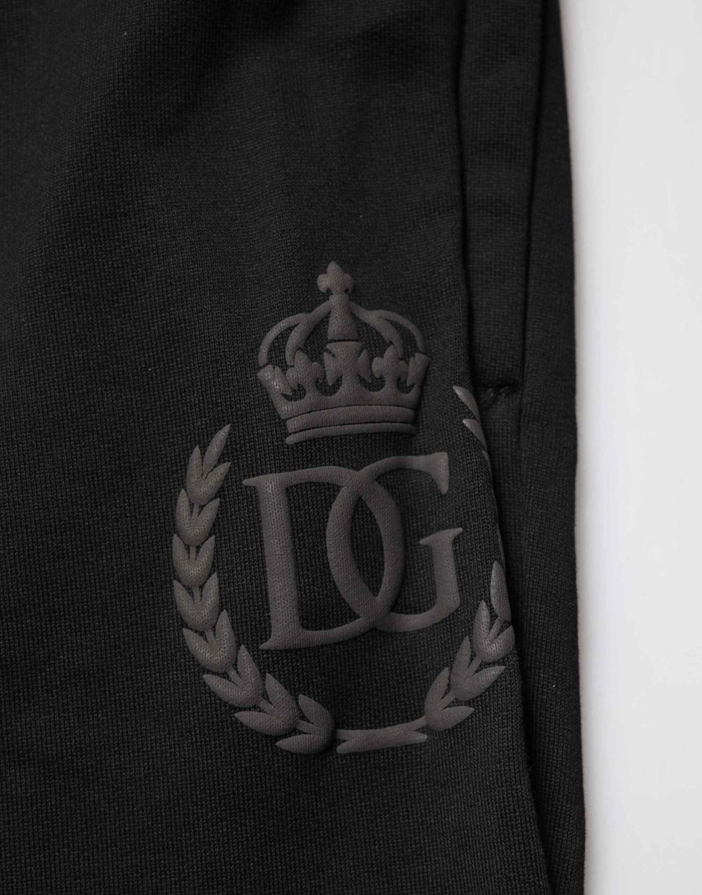 Black Logo Cotton Skinny Jogger Trouser Pants