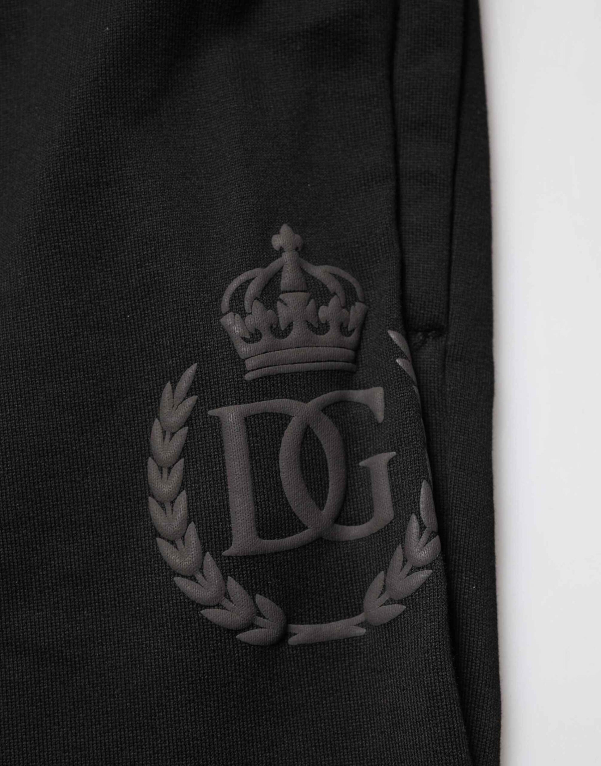 Black Logo Cotton Skinny Jogger Trouser Pants