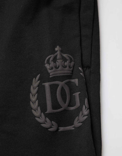 Black Logo Cotton Skinny Jogger Trouser Pants