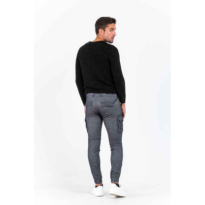 Gray Cotton Cargo Pants