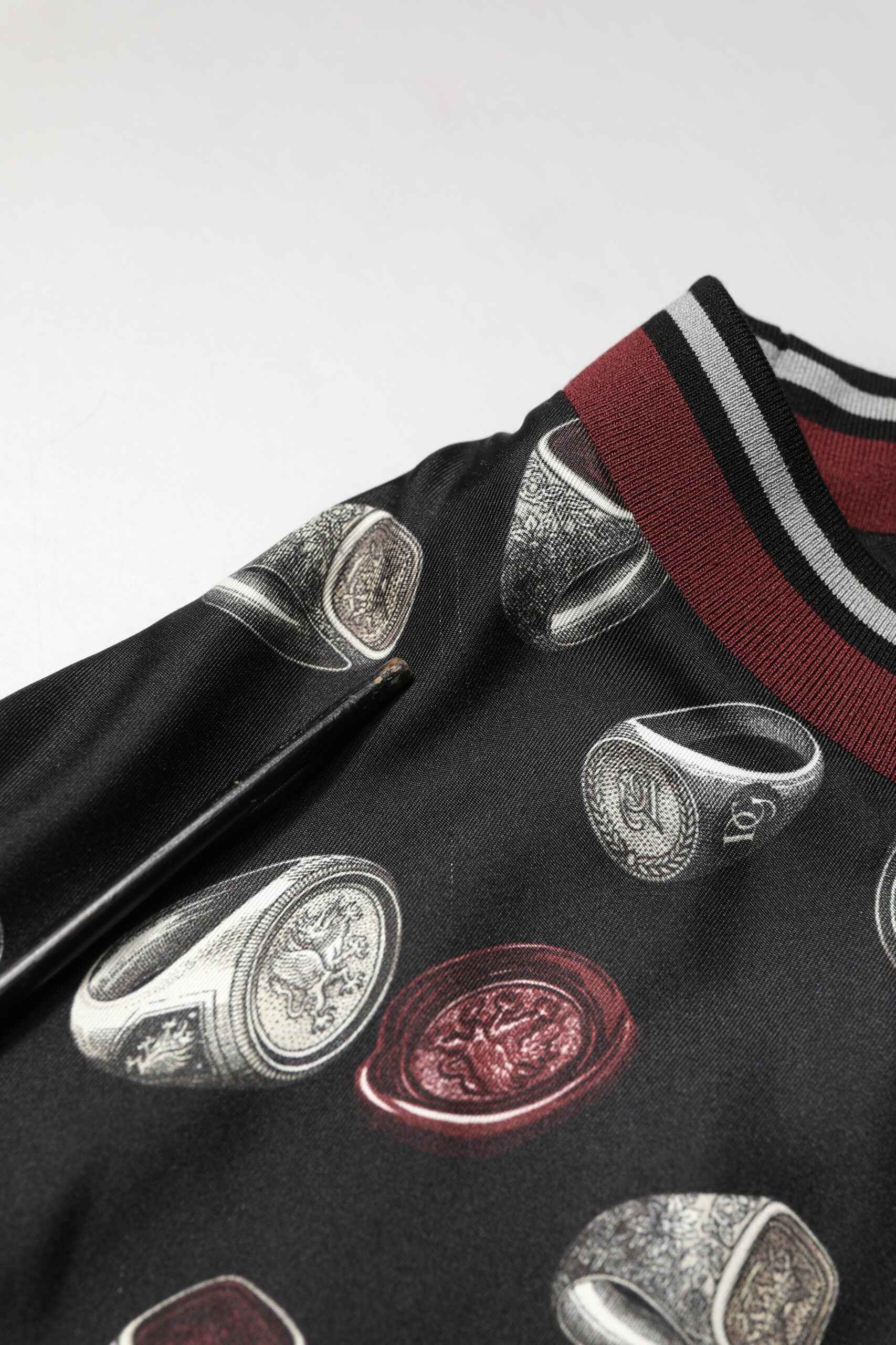 Black Ring Print CrewNeck Sweatshirt  Sweater