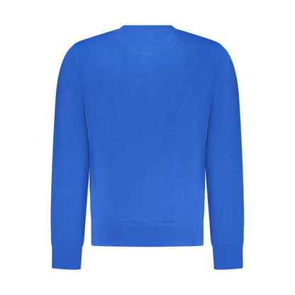Blue Cotton Men Sweatshirt