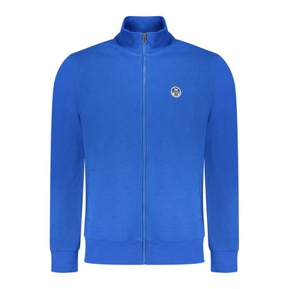 Blue Cotton Men Sweatshirt