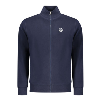 Blue Cotton Men Sweatshirt