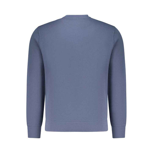 Blue Cotton Men Sweatshirt