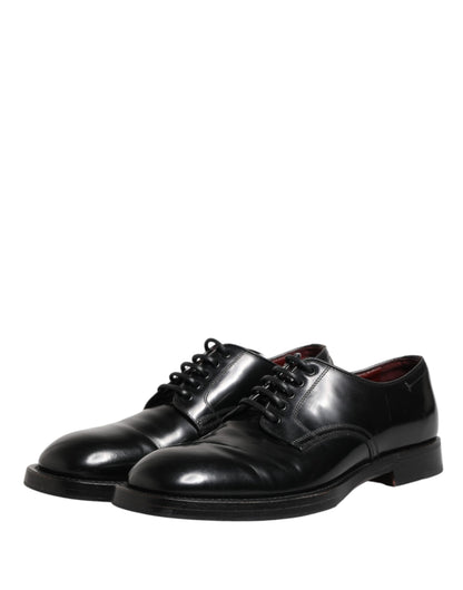 Black Lace Up Leather Dress Derby Men Shoes