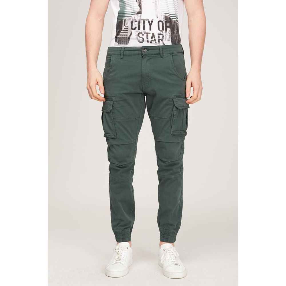 Green Cotton Cargo Pants