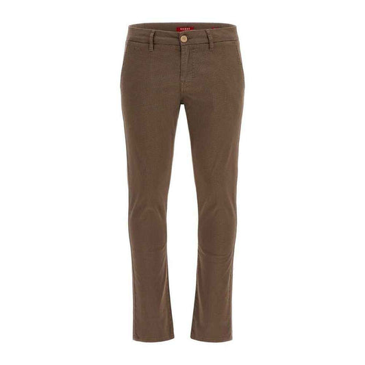 Yellow Cotton Casual Pants