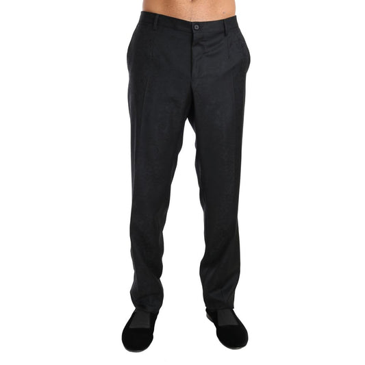 Gray Cotton Dress Pants