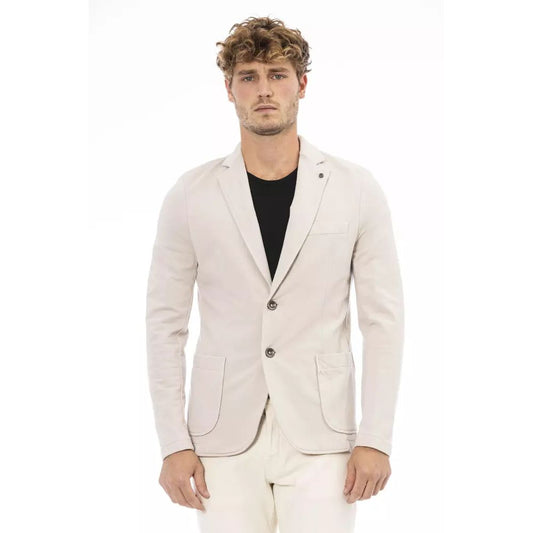 Beige Cotton Blazer