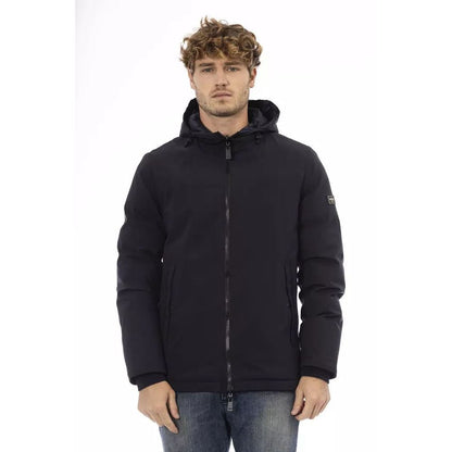 Blue Polyester Shell Jacket