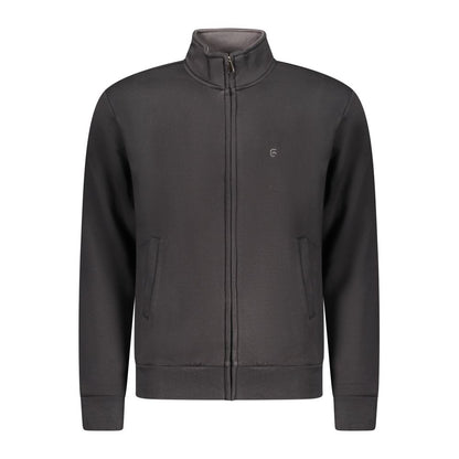 Black Cotton Men Sweatshirt