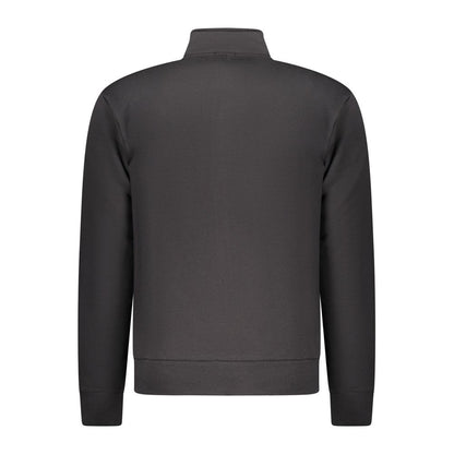 Black Cotton Men Sweatshirt