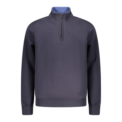 Blue Cotton Men Sweatshirt