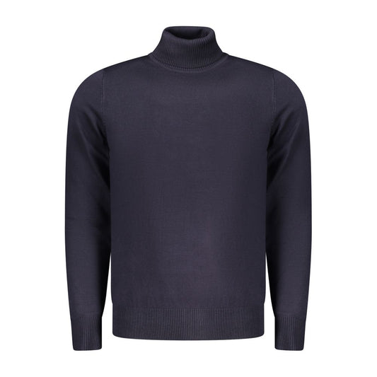 Blu Viscosa Uomo Maglia