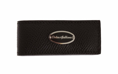 Brown Leather Magnet Mens Money Bar Clasp Money Cash Clip