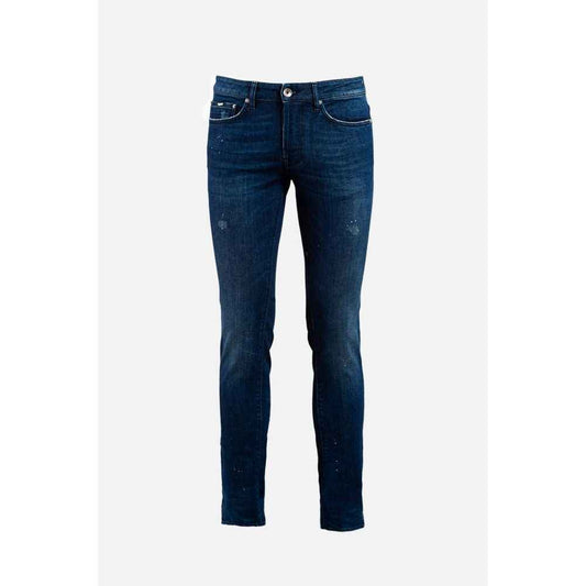 Blue Cotton Skinny Jeans