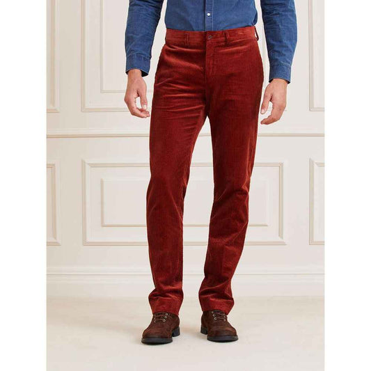 Brown Cotton Casual Pants
