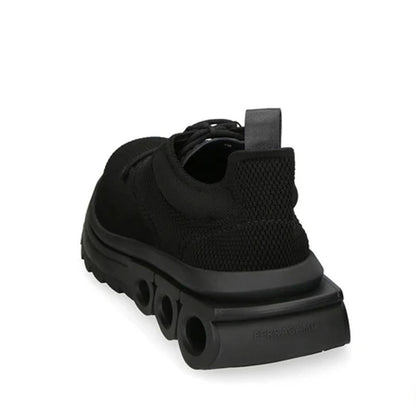 Black Fabric Athletic Sneakers