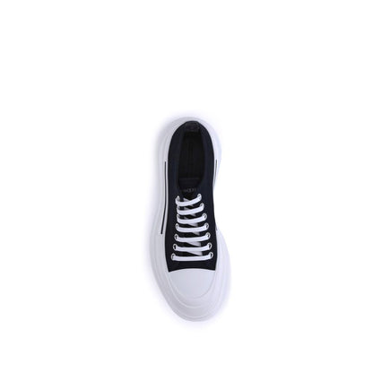 Black Canvas Chunky Sneakers