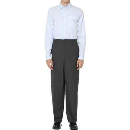 Blue Cotton Dress Shirt