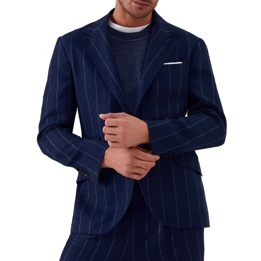 Blue Virgin Wool Coat