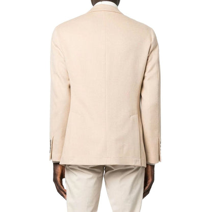 Beige Wool Full-Length Jacket