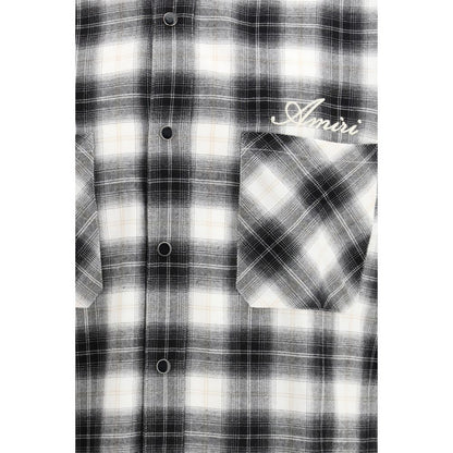 Black Cotton Pattern Shirt