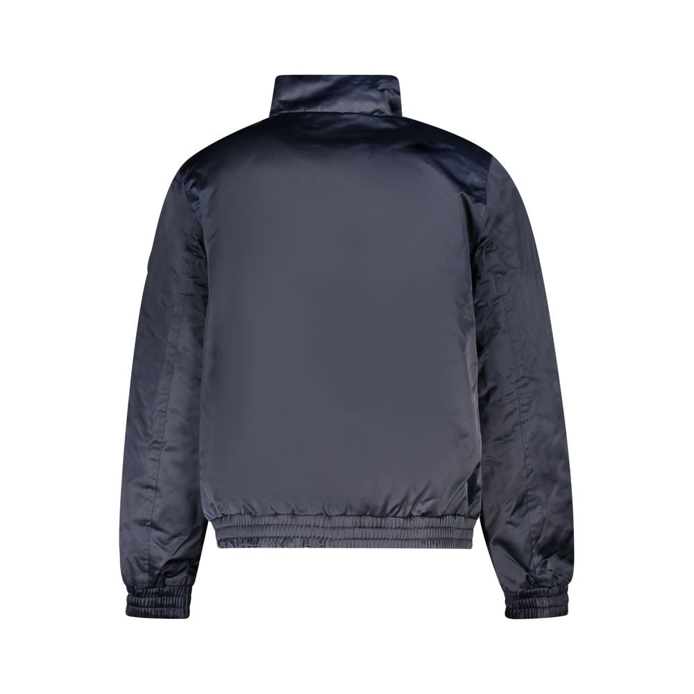 Blue Polyester Men Jacket