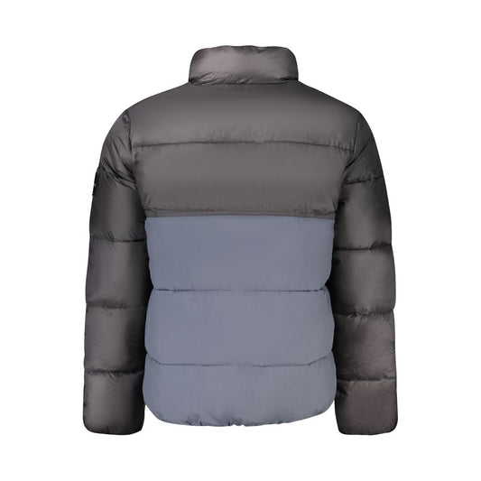 Blue Polyester Men's Jacket