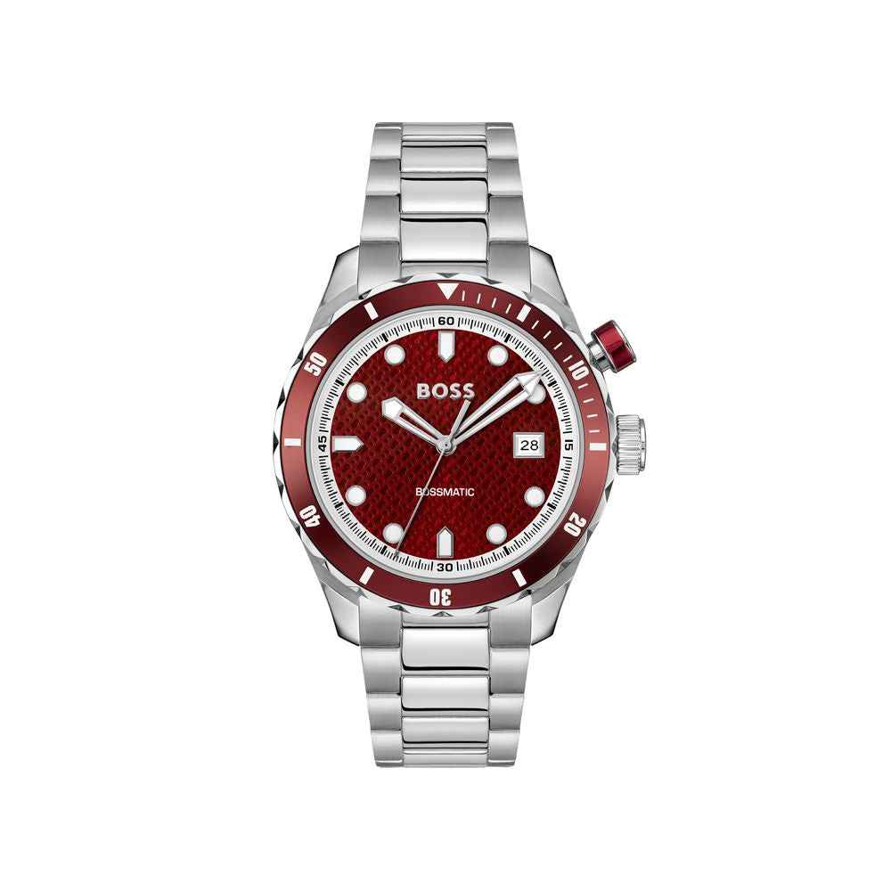 Gray Stainless Steel Dress Watch