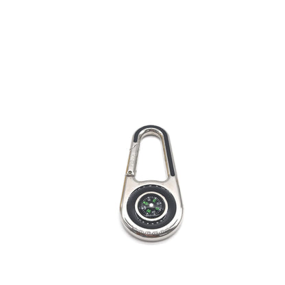 Silver Metal Compass Charm Keychain