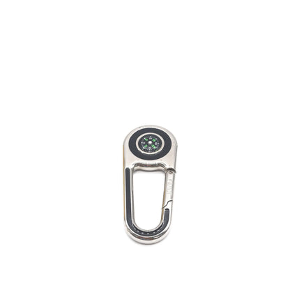 Silver Metal Compass Charm Keychain