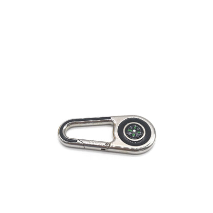 Silver Metal Compass Charm Keychain