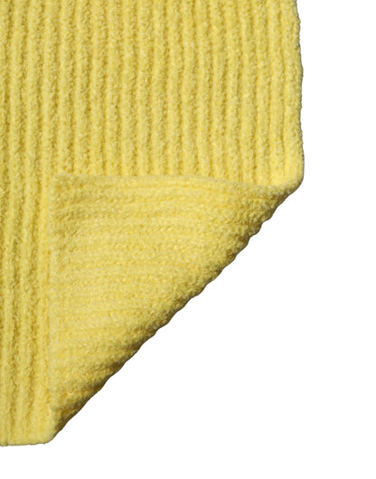 Yellow Cotton Knitted Neck Foulard 270cm x 31cm  Men Scarf