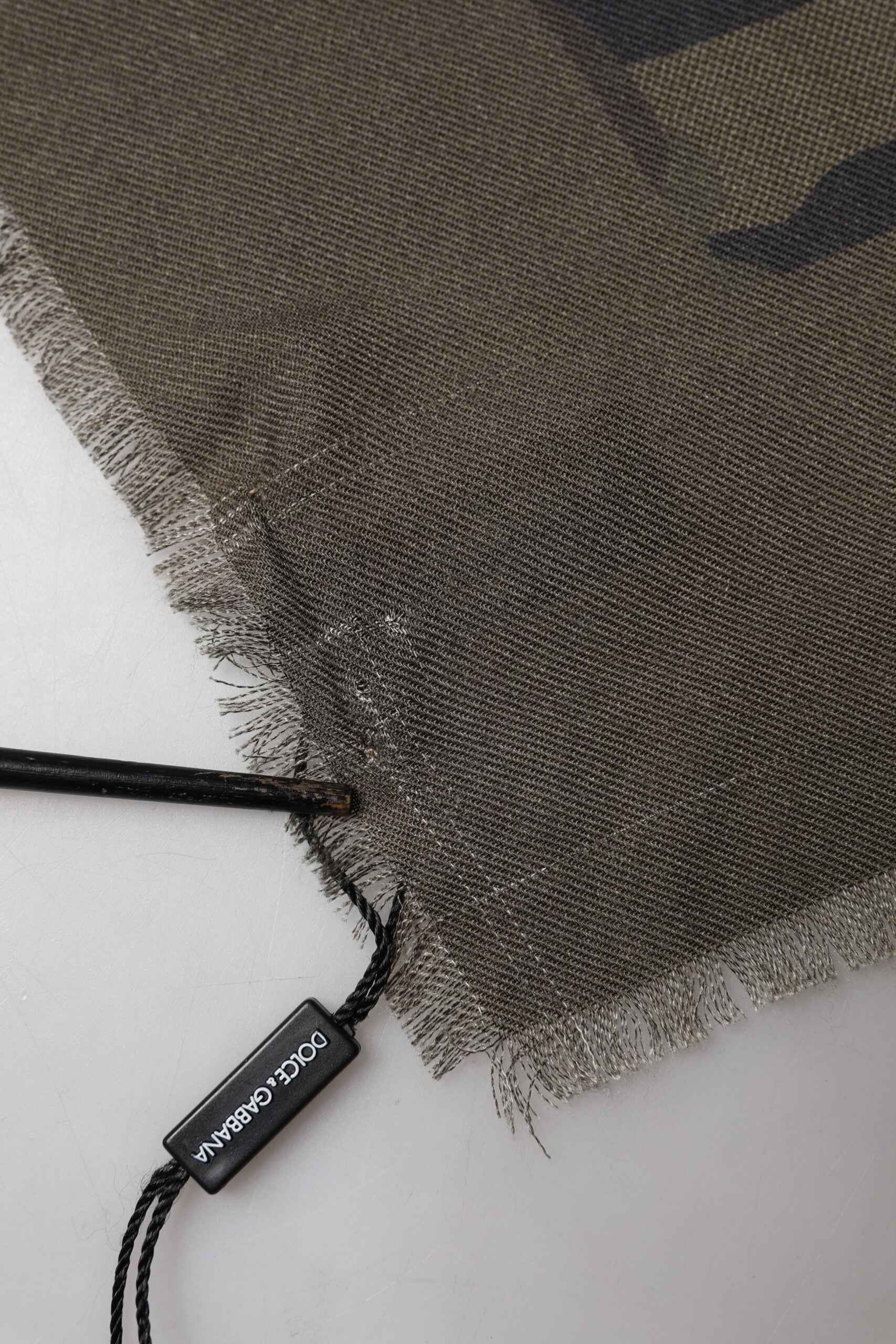 Green Camouflage Logo Cashmere 138cm x 137cm Men Scarf