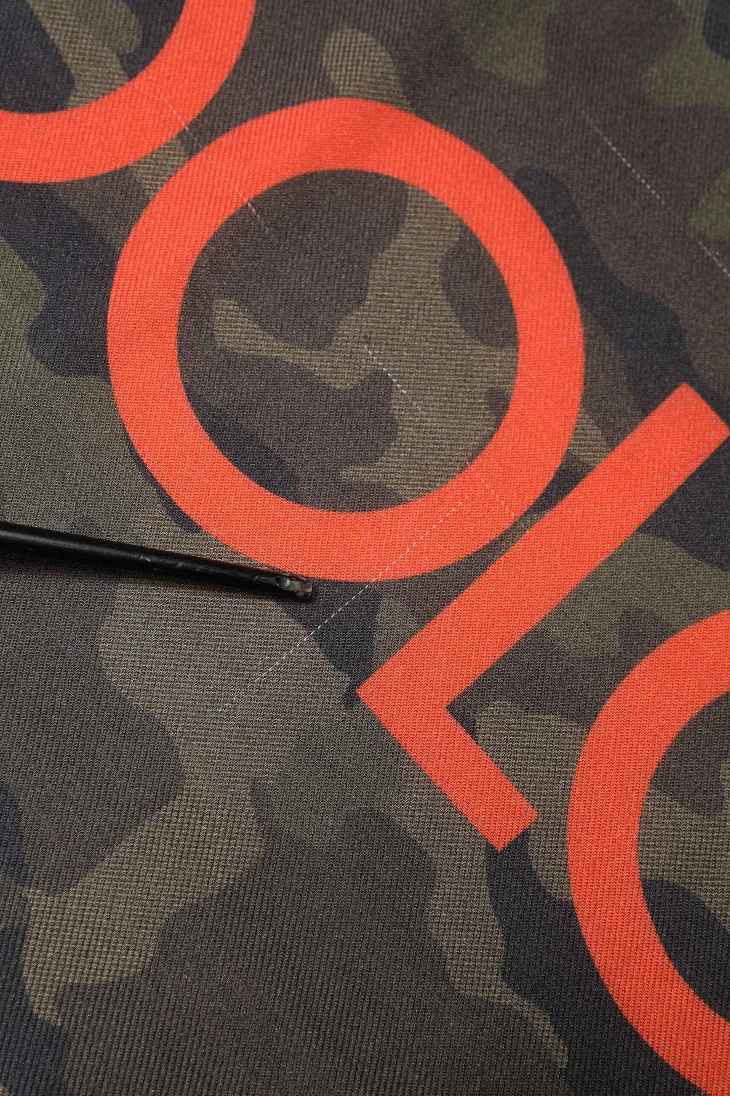 Green Camouflage Logo Cashmere 138cm x 137cm Men Scarf