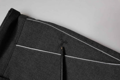 Gray Polyester Formal Dress Trouser Pants